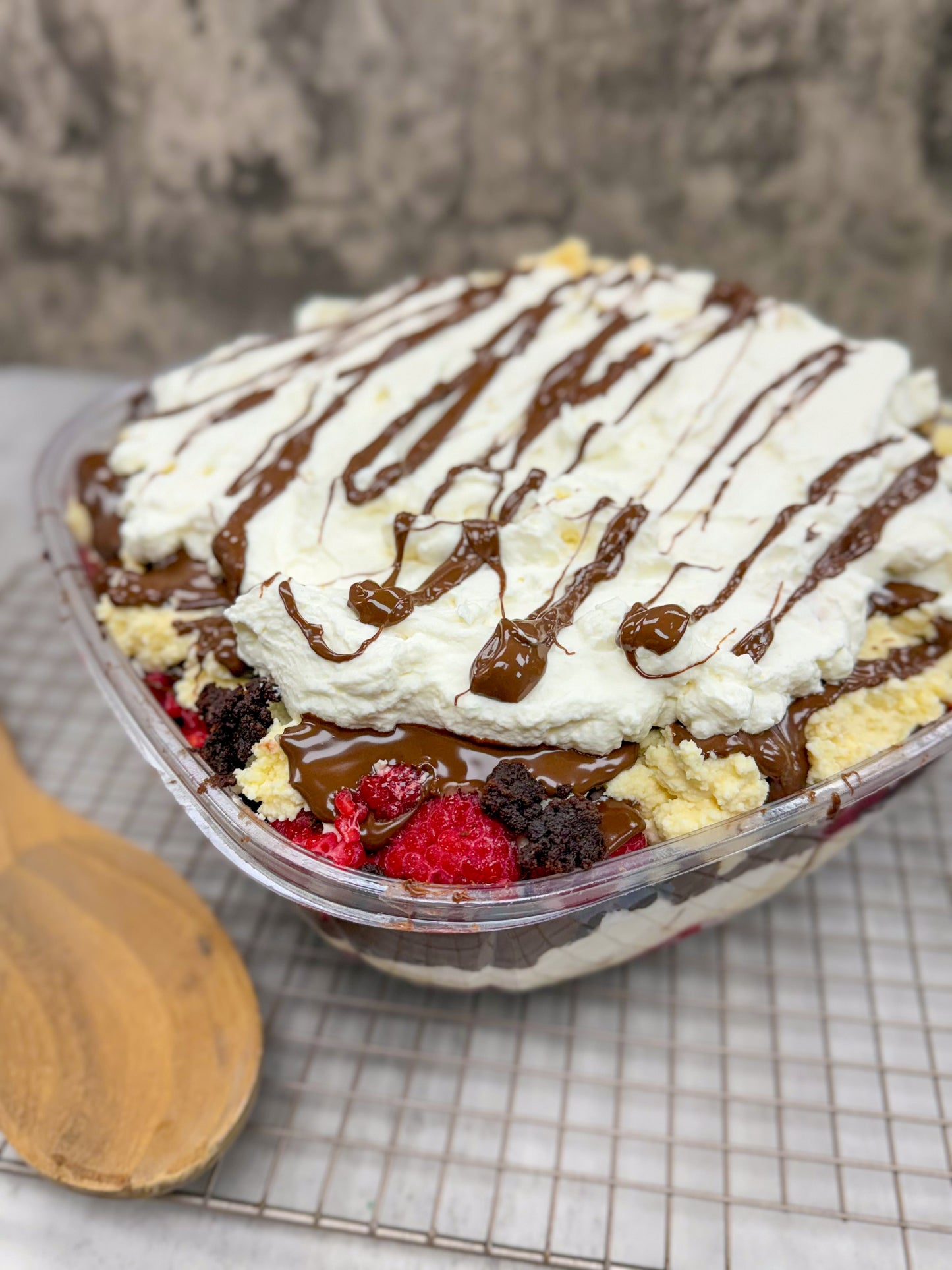🔴CATERING: RASPBERRY NUTELLA CHEESECAKE TRIFLE
