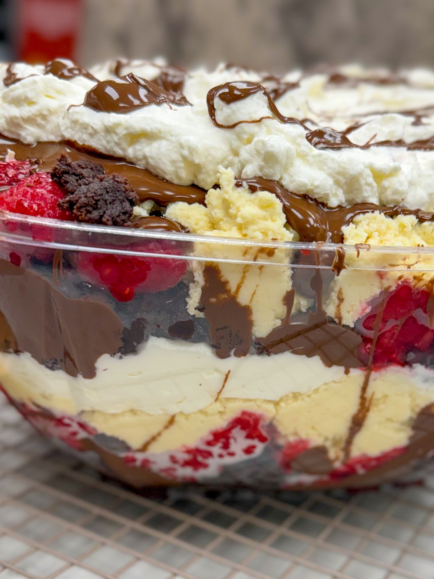 🔴CATERING: RASPBERRY NUTELLA CHEESECAKE TRIFLE