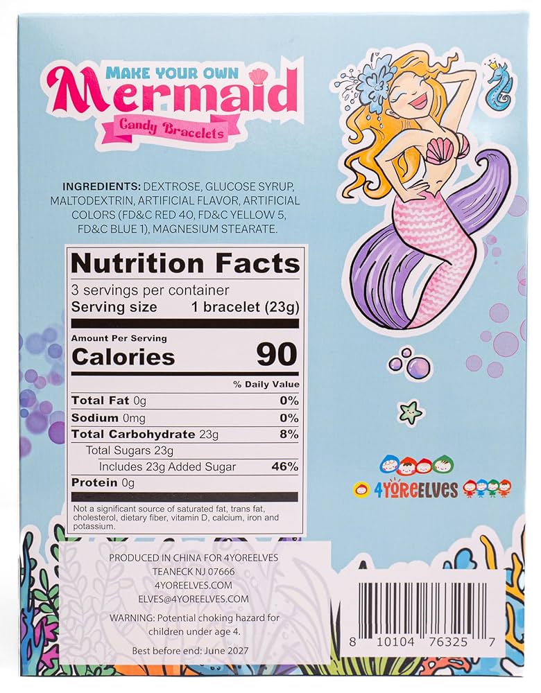 Mermaid Candy Bracelet Kits, String Your Own Candy Jewelry