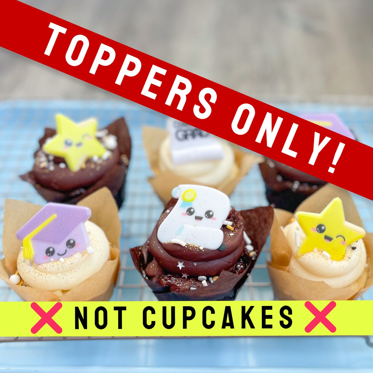 🎓ADD ON Graduation toppers (24 pk)