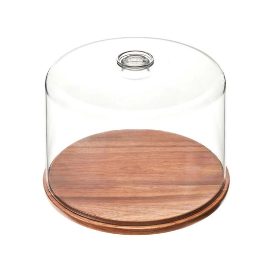 Wood Cake Plate with Dome Lid ⭐️FREE SHIPPING⭐️