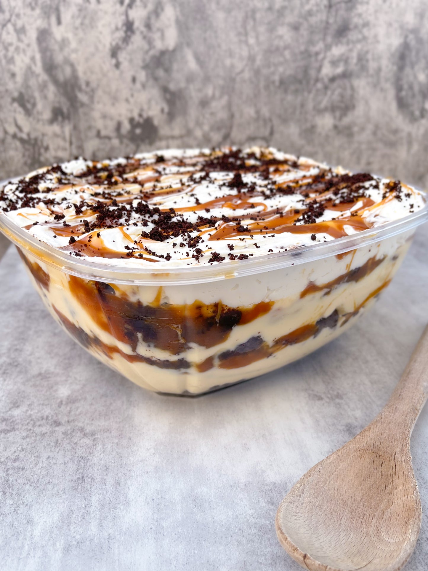 🔴CATERING: CARAMEL BROWNIE CHEESECAKE TRIFLE