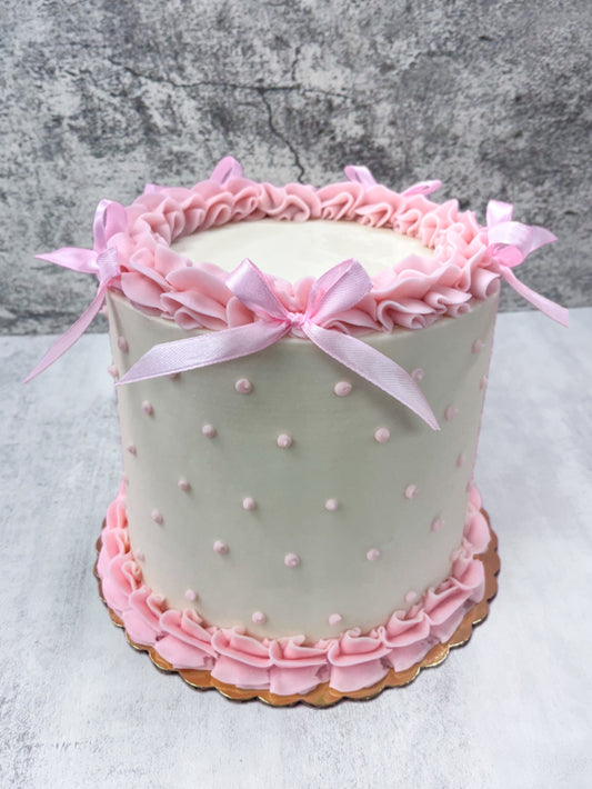 6” Snickerdoodle Pink Vintage Bow🔻SAME DAY or NEXT DAY PICK-UP🔻