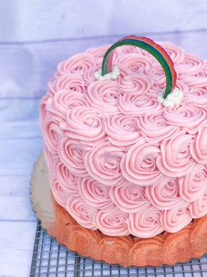 🌈 Pink Funfetti Rainbow Cake