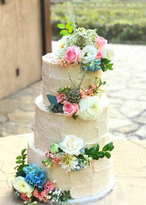 Textured Buttercream Wedding Cakes
