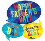 Happy Father's Day super shape foil balloon 26" x 26"