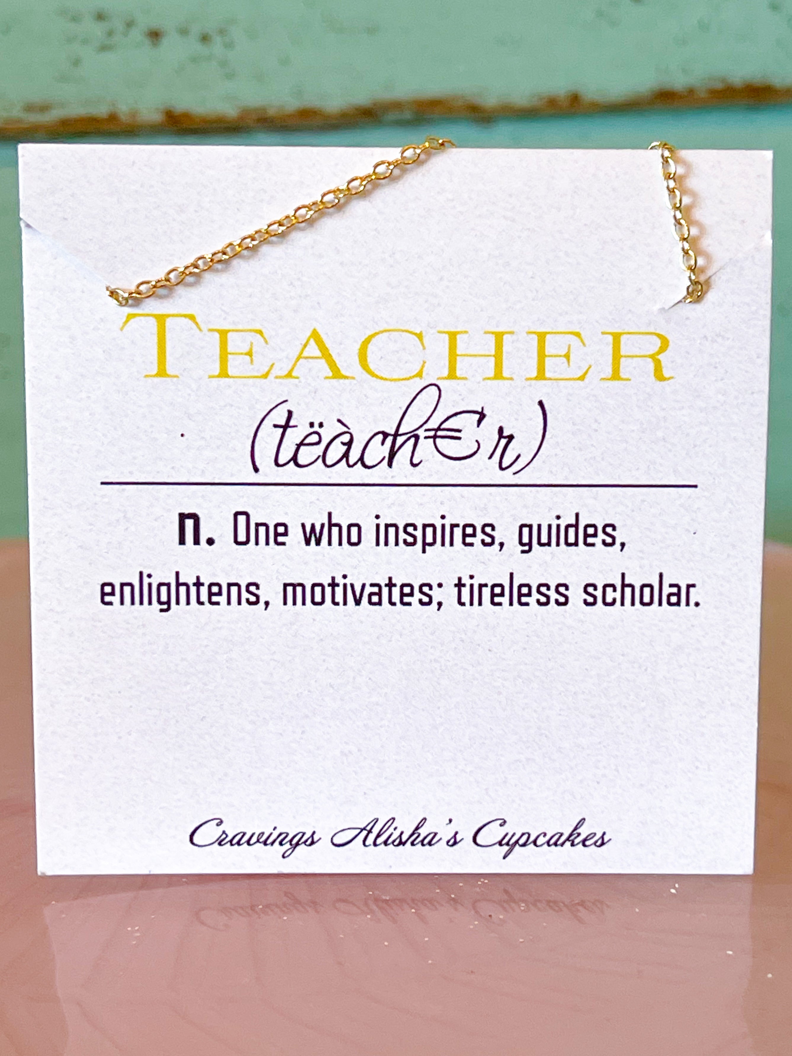 🍎Teach Love Inspire Necklace teacher gift