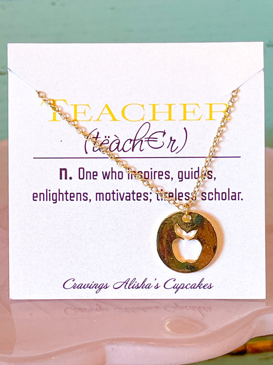 🍎Teach Love Inspire Necklace teacher gift