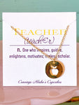 🍎Teach Love Inspire Necklace teacher gift 