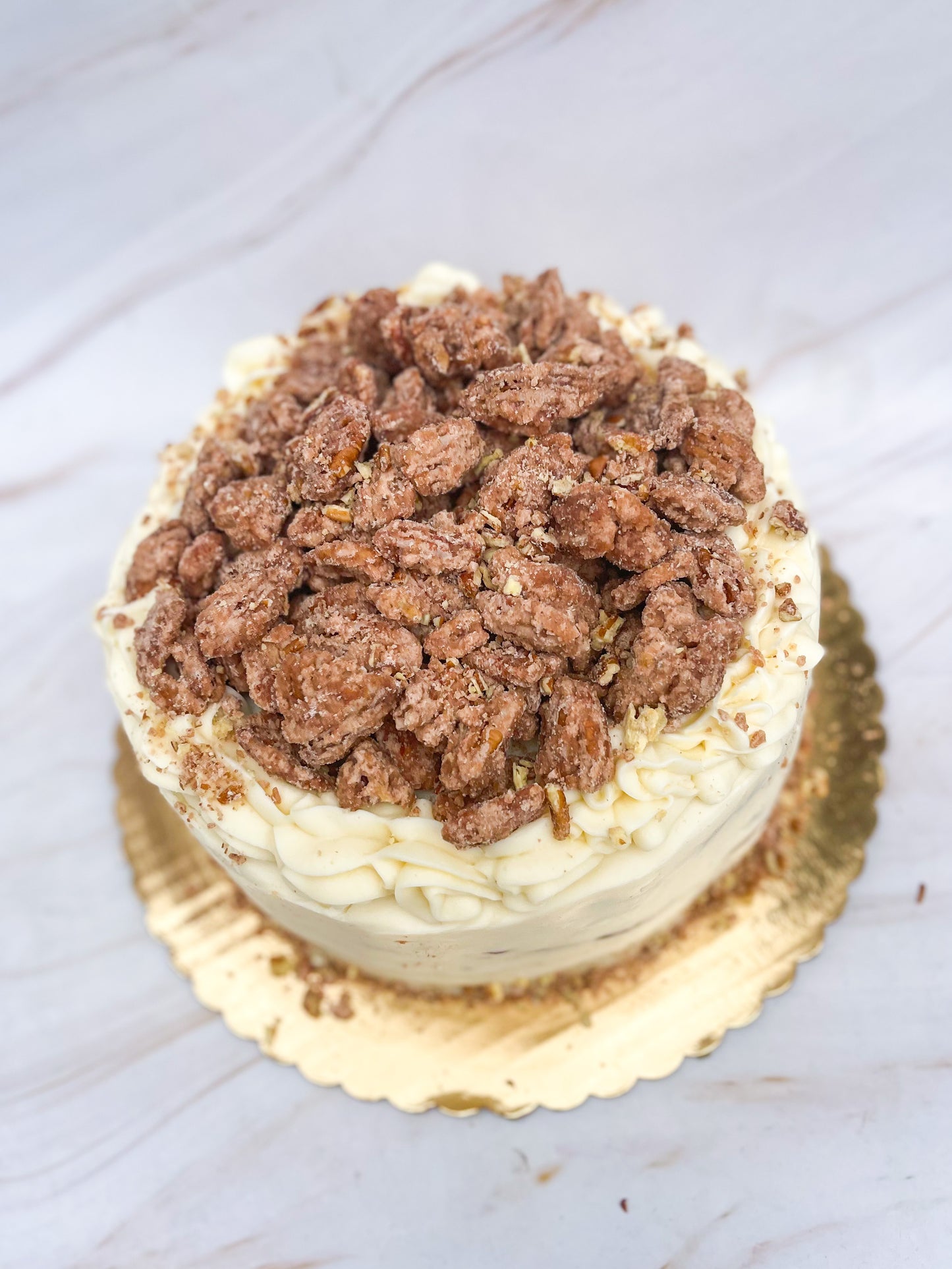 CARROT CAKE with CANDY PECANS