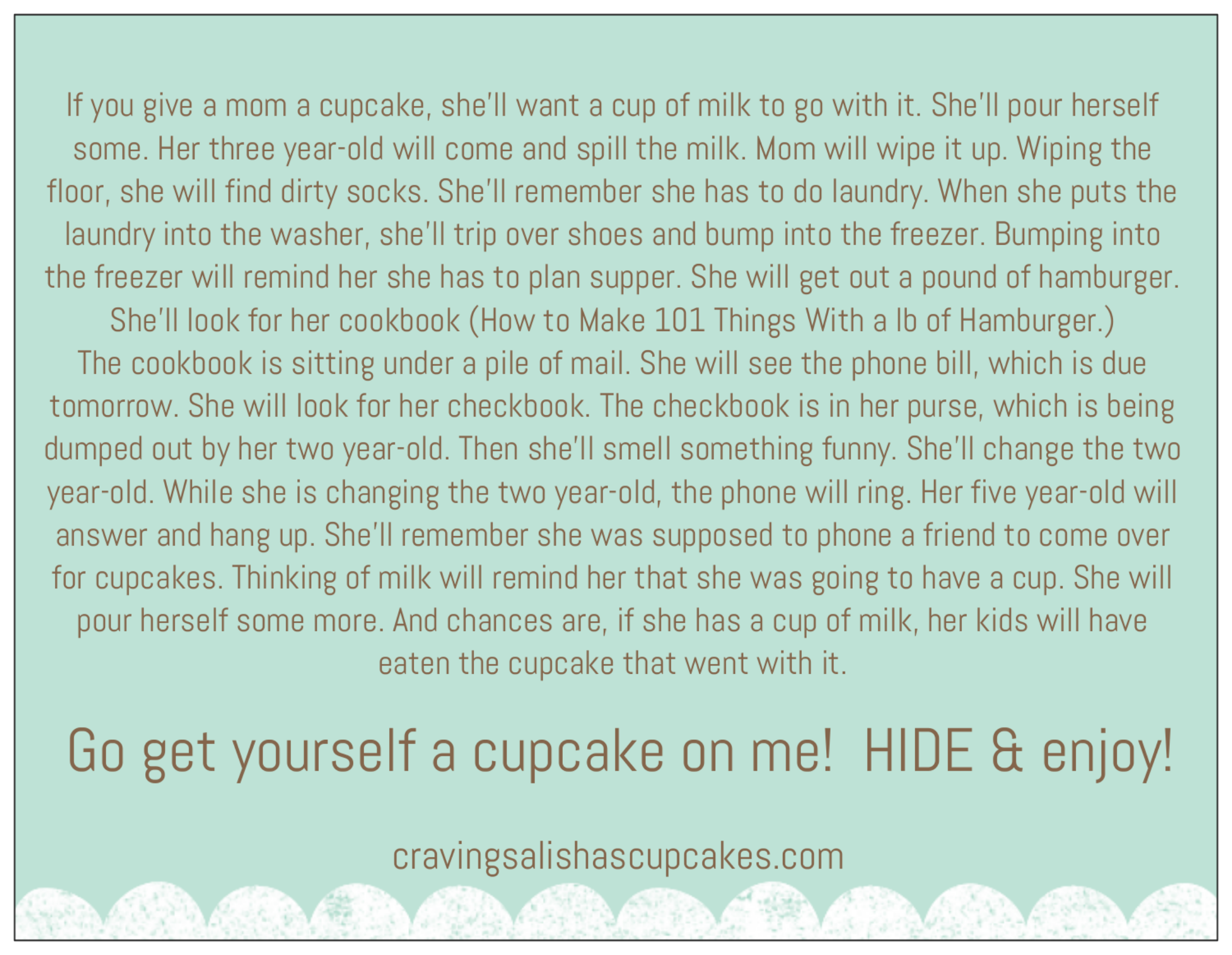 M🌸M FREE CUPCAKE CARD